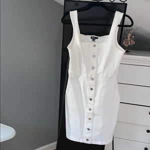 Missguided White Denim Dress NWT